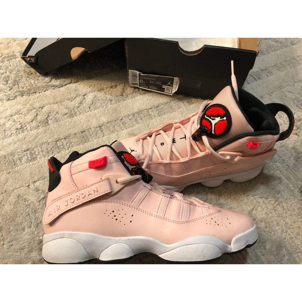 Youth 6 Jordan 6 Rings Atmosphere Light Pink Sneaker